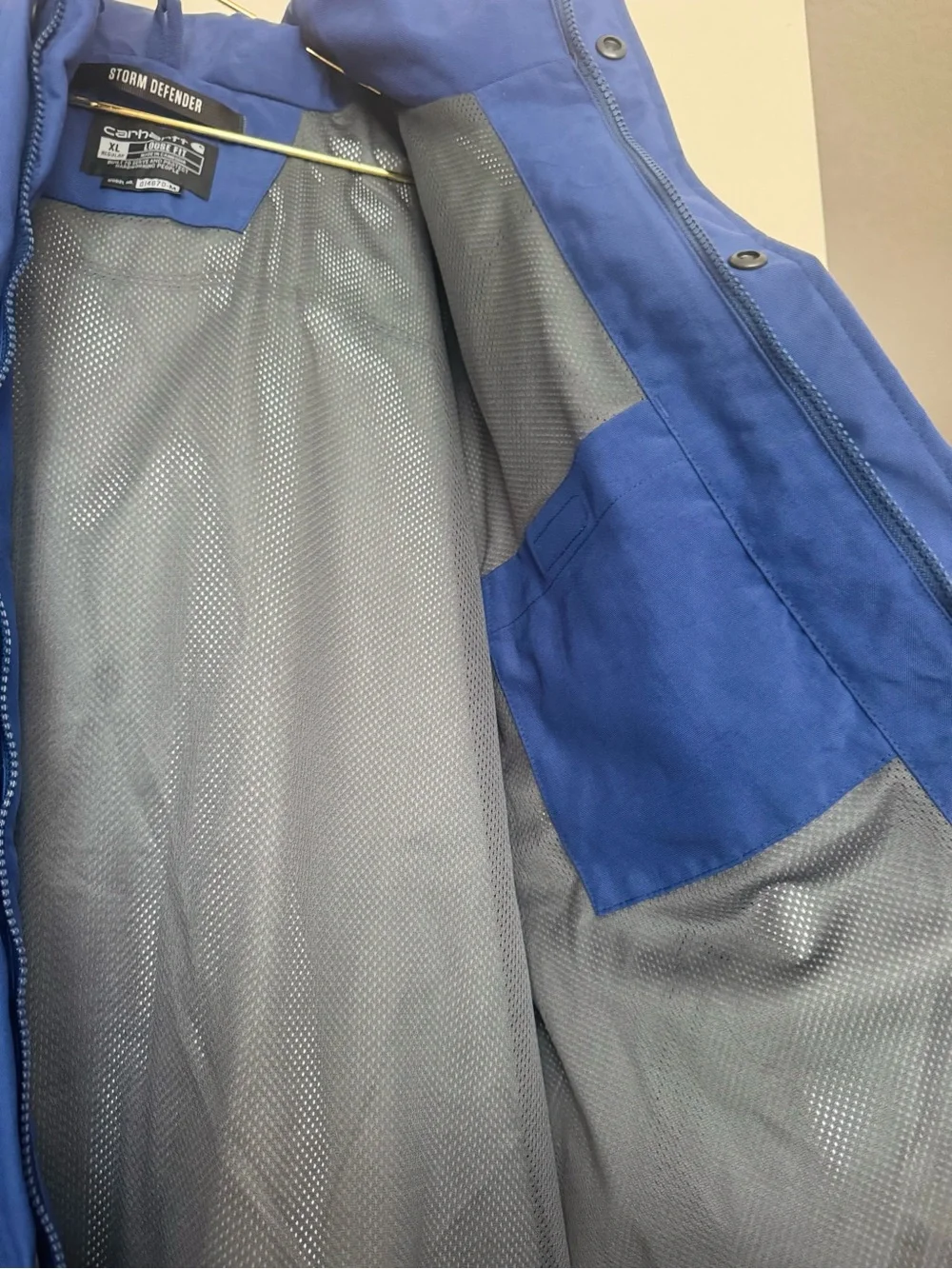 Carhartt Royal Blue Hooded Rain Jacket